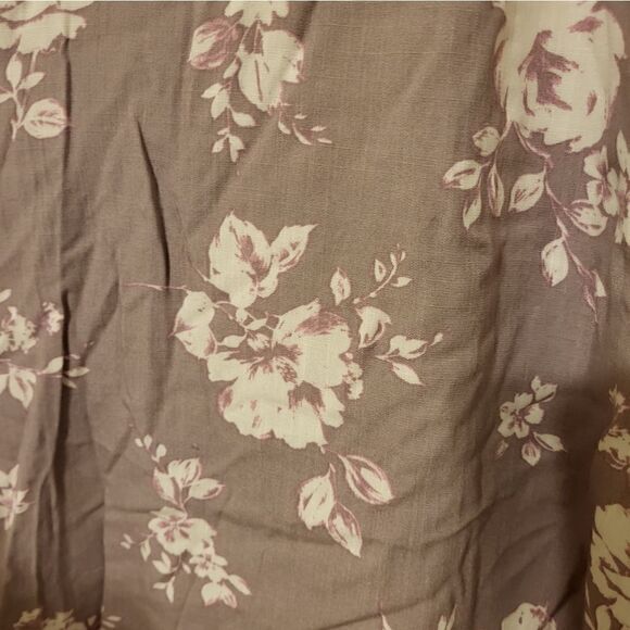 Entro dusty purple/white floral design ruffle sleeve blouse - Picture 2 of 9